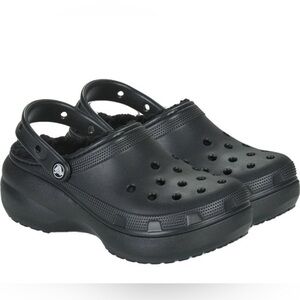 Crocs Womens size 8 Black Platform Clogs Shoes Iconic Comfort Slip On